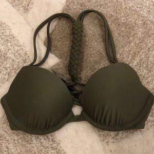 Green braided bikini top!